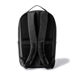 Polyester-Rucksack mit mehreren Fächern und Laptopfach farbe schwarz vierte Ansicht