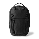 Polyester-Rucksack mit mehreren Fächern und Laptopfach farbe schwarz