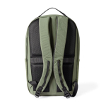 Polyester-Rucksack mit mehreren Fächern und Laptopfach farbe grün vierte Ansicht