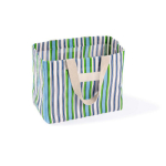 Polypropylen-Tasche mit Streifendesign 200 g/m² farbe grün dritte Ansicht