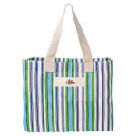 Polypropylen-Tasche mit Streifendesign 200 g/m² farbe grün fünfte Ansicht