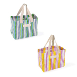 Polypropylen-Tasche mit Streifendesign 200 g/m² farbe rosa vierte Ansicht