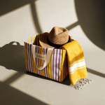 Polypropylen-Tasche mit Streifendesign 200 g/m² farbe rosa fünfte Ansicht