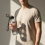 Kunststoffflasche mit Füllstandsanzeige und Sicherheitsverschluss 1 L farbe transparent sechste Ansicht