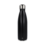 Auslaufsichere Thermoflasche aus recyceltem Edelstahl 500 ml farbe schwarz