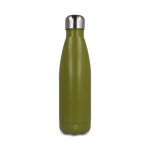 Auslaufsichere Thermoflasche aus recyceltem Edelstahl 500 ml farbe olivgrün