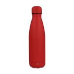Thermoflasche aus recyceltem Edelstahl mit Soft-Touch 500 ml farbe rot
