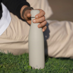 Thermoflasche aus recyceltem Edelstahl mit Soft-Touch 500 ml farbe beige dritte Ansicht
