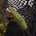 Thermoflasche aus recyceltem Edelstahl mit Soft-Touch 500 ml farbe olivgrün zweite Ansicht