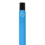 Kugelschreiber aus Recycling-Alu mit schwarzem Clip, blaue Tinte farbe hellblau sechste Ansicht