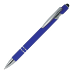 Kugelschreiber aus Recycling-Aluminium, robuster Clip, blaue Tinte farbe blau