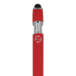 Kugelschreiber aus Recycling-Aluminium, robuster Clip, blaue Tinte farbe rot sechste Ansicht