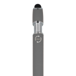 Kugelschreiber aus Recycling-Aluminium, robuster Clip, blaue Tinte farbe grau sechste Ansicht