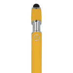 Kugelschreiber aus Recycling-Aluminium, robuster Clip, blaue Tinte farbe gelb sechste Ansicht