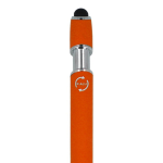 Kugelschreiber aus Recycling-Aluminium, robuster Clip, blaue Tinte farbe orange sechste Ansicht