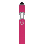 Kugelschreiber aus Recycling-Aluminium, robuster Clip, blaue Tinte farbe rosa sechste Ansicht