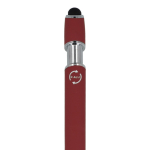 Kugelschreiber aus Recycling-Aluminium, robuster Clip, blaue Tinte farbe dunkelrot sechste Ansicht