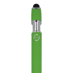 Kugelschreiber aus Recycling-Aluminium, robuster Clip, blaue Tinte farbe lindgrün sechste Ansicht