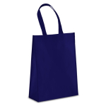RPET-Transporttasche mit Bodenfalte, mittellange Henkeln 105g/m² farbe dunkelblau