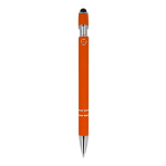 Kugelschreiber aus recyceltem Aluminium und schwarzer Tinte farbe orange vierte Ansicht