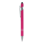 Kugelschreiber aus recyceltem Aluminium und schwarzer Tinte farbe rosa dritte Ansicht