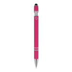 Kugelschreiber aus recyceltem Aluminium und schwarzer Tinte farbe rosa vierte Ansicht