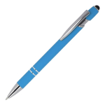 Kugelschreiber aus recyceltem Aluminium und schwarzer Tinte farbe hellblau