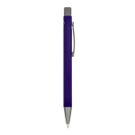 Alu-Kugelschreiber mit Soft-Touch, schlankem Gehäuse, schwarze Tinte farbe violett fünfte Ansicht