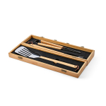 Grillset im Bambuskasten mit Grillbesteck farbe natürliche farbe zweite Ansicht