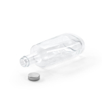 Glasflasche aus der EU mit silbernem auslaufsicherem Deckel 700ml farbe transparent dritte Ansicht