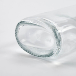 Glasflasche aus der EU mit silbernem auslaufsicherem Deckel 700ml farbe transparent Detailansicht