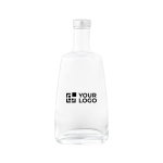Glasflasche aus der EU mit silbernem auslaufsicherem Deckel 700ml Hauptansicht