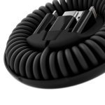 All-in-One-Kabel aus Recycling-Kunststoff mit 60W-Schnellladung farbe schwarz Detailansicht