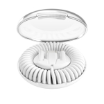 All-in-One-Kabel aus Recycling-Kunststoff mit 60W-Schnellladung farbe weiß zweite Ansicht