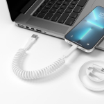 All-in-One-Kabel aus Recycling-Kunststoff mit 60W-Schnellladung farbe weiß Ansicht der Umgebung