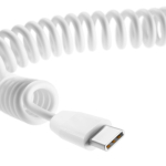 All-in-One-Kabel aus Recycling-Kunststoff mit 60W-Schnellladung farbe weiß zweite Detailansicht