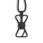 Verstellbares Nylon-Lanyard bis 150 cm für das Handy farbe schwarz Ansicht von hinten