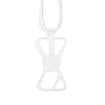 Verstellbares Nylon-Lanyard bis 150 cm für das Handy farbe weiß Ansicht von hinten