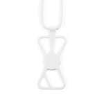 Verstellbares Nylon-Lanyard bis 150 cm für das Handy farbe weiß Ansicht von vorne