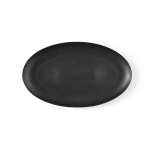 Matte Keramikplatte zum Servieren, hergestellt in Europa farbe schwarz Ansicht von vorne