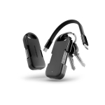 Mini-Powerbank-Schlüsselanhänger aus Recycling-Kunststoff 1000 mAh farbe schwarz dritte Ansicht