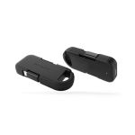 Mini-Powerbank-Schlüsselanhänger aus Recycling-Kunststoff 1000 mAh farbe schwarz sechste Ansicht