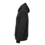 Unisex-Kapuzenpullover aus Bio-Baumwolle 300 g/m² farbe schwarz dritte Ansicht