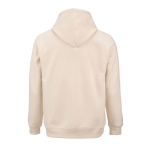 Unisex-Kapuzenpullover aus Bio-Baumwolle 300 g/m² farbe beige Ansicht von hinten