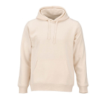 Unisex-Kapuzenpullover aus Bio-Baumwolle 300 g/m² farbe beige Ansicht von vorne