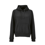 Damen-Kapuzenpullover aus Bio-Baumwolle 300 g/m² Bondi farbe schwarz Ansicht von vorne