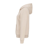 Damen-Kapuzenpullover aus Bio-Baumwolle 300 g/m² Bondi farbe beige dritte Ansicht