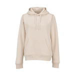 Damen-Kapuzenpullover aus Bio-Baumwolle 300 g/m² Bondi farbe beige Ansicht von vorne