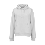 Damen-Kapuzenpullover aus Bio-Baumwolle 300 g/m² Bondi farbe hellgrau Ansicht von vorne