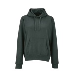 Damen-Kapuzenpullover aus Bio-Baumwolle 300 g/m² Bondi farbe dunkelgrün Ansicht von vorne